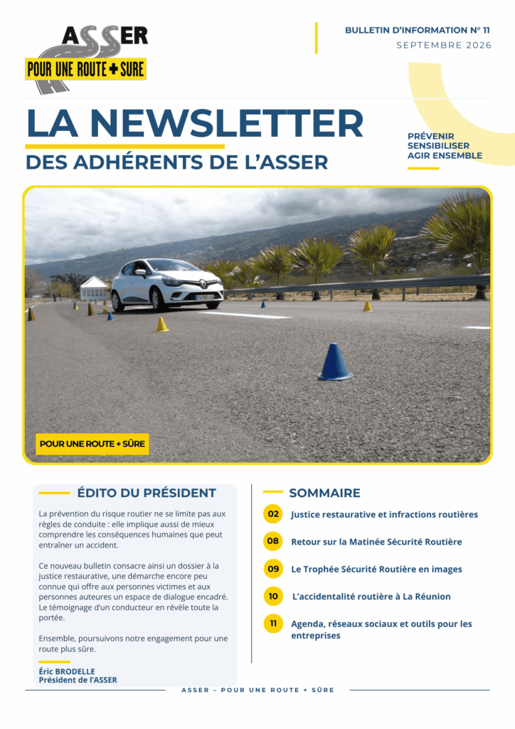 Couverture de la newsletter ASSER — Septembre 2026, numéro 11